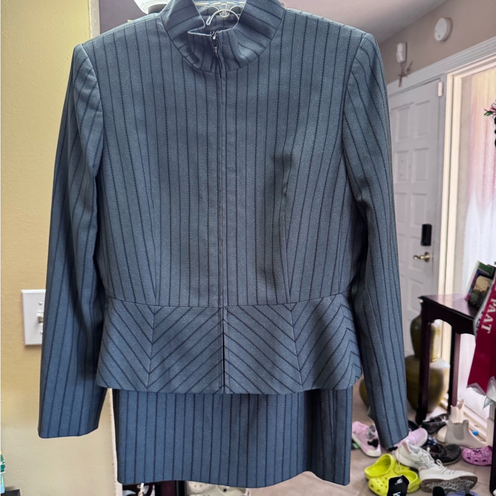 Kasper Gray Pinstripe Blazer set